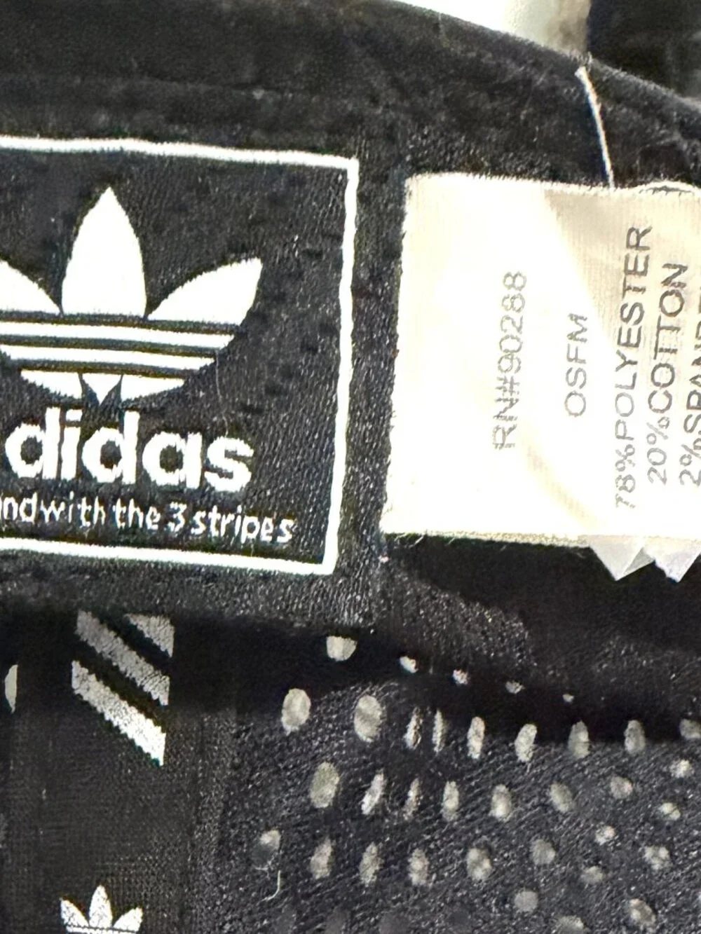 Adidas Black Snap Back Vented Cap Trefoil Logo